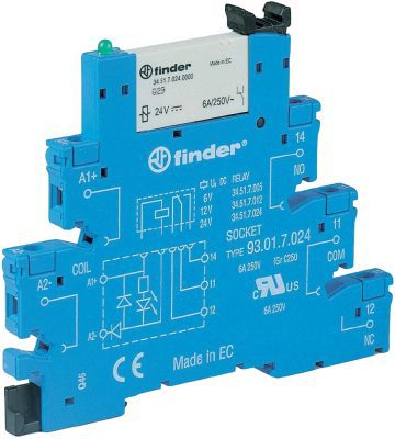 Интерфейсный модуль электромеханического реле Finder 38.52/62 Интерфейсный модуль электромеханического реле Finder 38.52/62